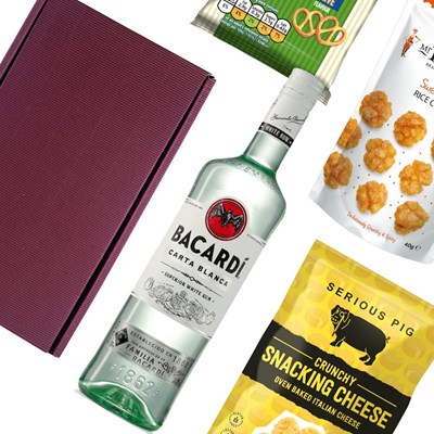 Bacardi Carta Blanca Rum 70cl Nibbles Hamper